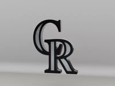 MLB Colorado Rockies Team Logo 3D model