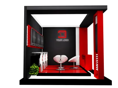Booth Exhibition Stand a523a 3D model