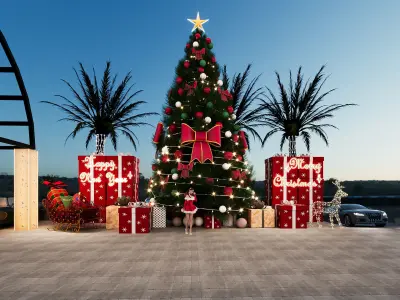 Bow ChristmasTree Design 3D model