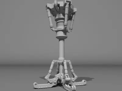 Spaceship Claw-type landing gear 3D model