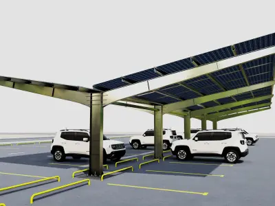 Y TypeSolar Carport Type 3D model
