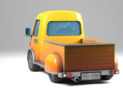 Pickup stylize Low-poly 3D model