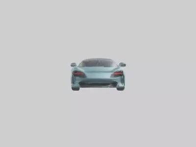Hybrid Sports Car model Low-poly 3D model