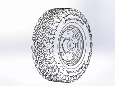 Wheels American Racing AR172 BAJA 17inch for scale model 3D print model