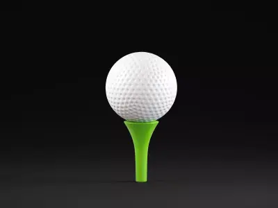 Golf Ball Low-poly 3D model