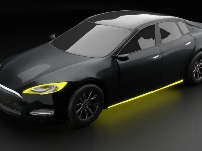 Electric Car - Tesla Model S 3D model