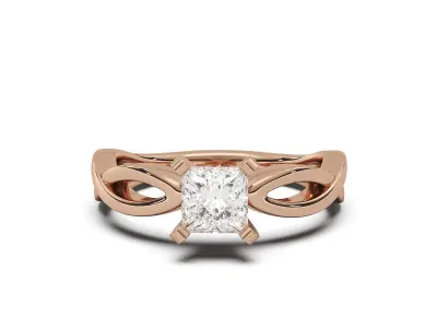 classic princess engagement ring 3D print model