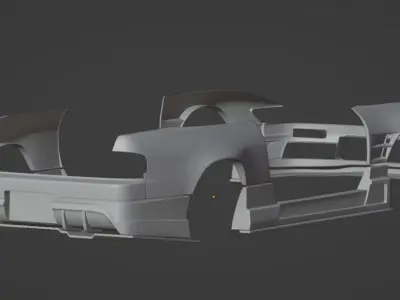 S13 Origin Labo Racing Line Bodykit 3D model