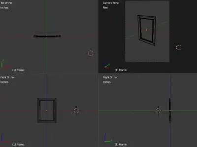 Wooden Frame Free 3D model