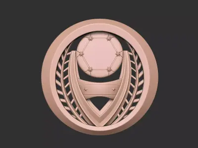Luxury Gold Emblem 3D print model