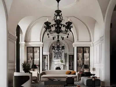 Parisian interior scene 3D model