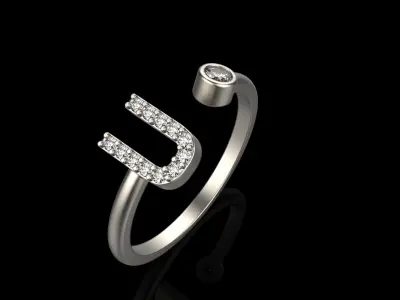 initial ring model 689 3D print model