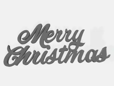 Merry Christmas - 3D printable text - 3D model 3D print model