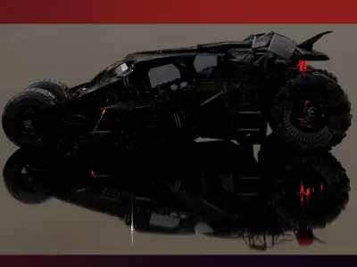 Bat mobile PBR Low-poly 3D model