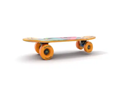 Vibrant Skateboard model pack Low-poly 3D model