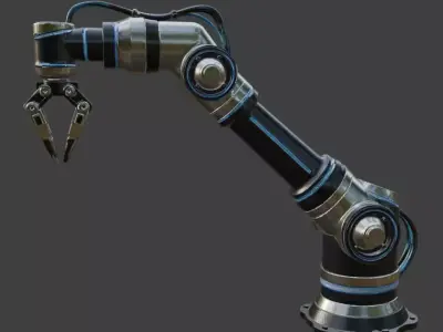 Industrial Robotic Arm 3D Model 3D model