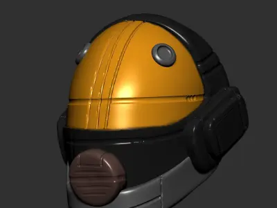 helmet scifi high poly sculpt 3d printable 3D model 3D model