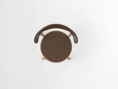 Plank Monza restaurant Chair brown finish Low-poly 3D model