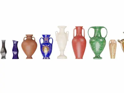 Vase collection 3D model