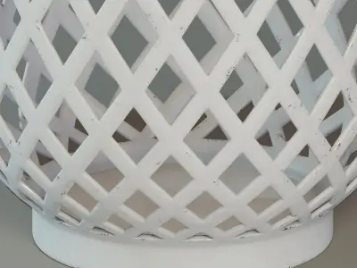 Criss-Crossed metalic lantern 3D model