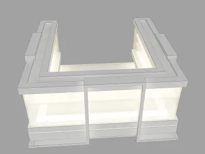 Kiosk Partition Booth a414d 3D model