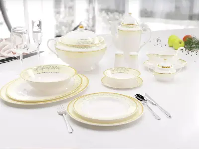 Luxury table set 3D model