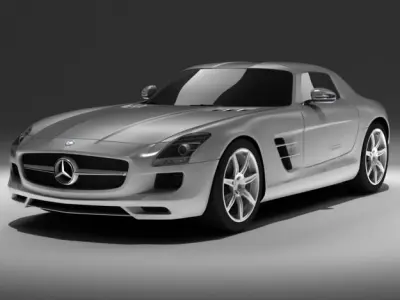 MERCEDES SLS AMG std mat 3D model