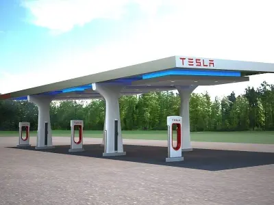 Tesla Charging Station 3D model