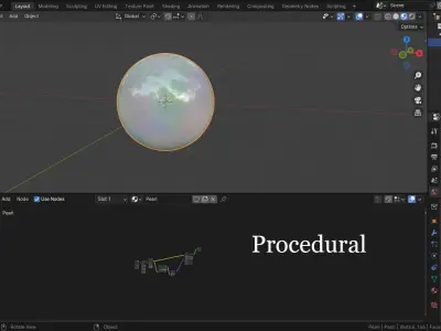 Realistic Procedural and PBR Pearl Material or Texture 3D model