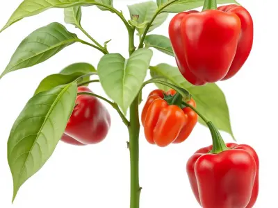 Red Pepper Plant Vegetable D Model Pack Low-poly 3D model