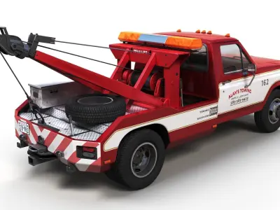 Holmes tow truck Low-poly 3D model