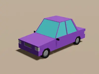 Lowpoly Cars Pack Free low-poly 3D model