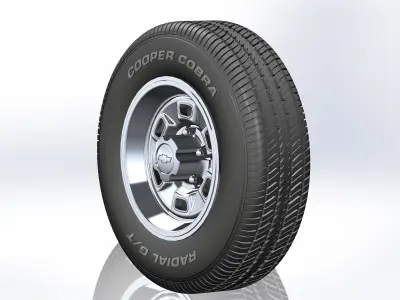 Wheels for scale model of Chevy Nova 1975 3D print model