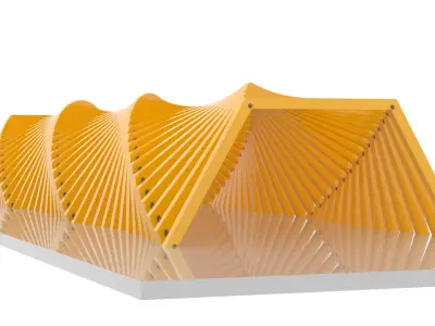 Twisted Tunnel Parametric Shading 3D model