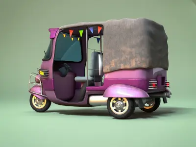 Amazing simple Rickshaw  3D model
