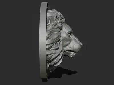 Lion Head Pendant STL 3D print model