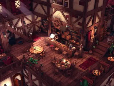 FANTASTIC - Interior Pack Low-poly 3D model