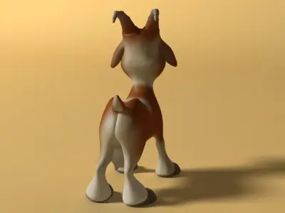 Cartoon Goat Rigged and Animated Low-poly 3D model