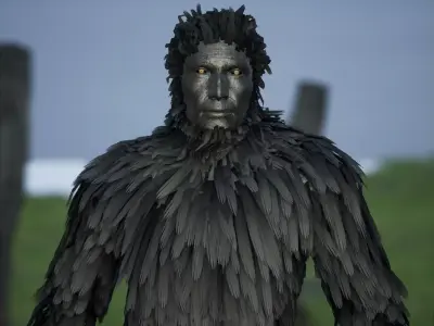 Hairy Beast Rigged - 4K PBR UE4 UE5 Asset Free low-poly 3D model