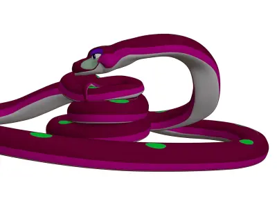 Snake Low-poly 3D model get