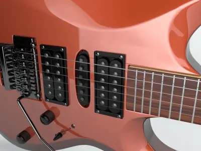 Electric Guitar Cort X6 3D model