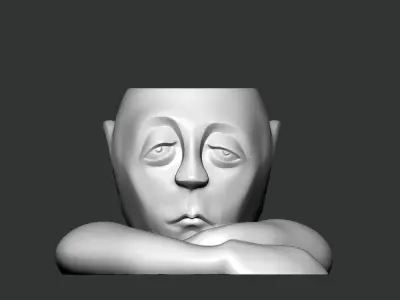 Face Vase Bored Elf for 3D print 3D print model