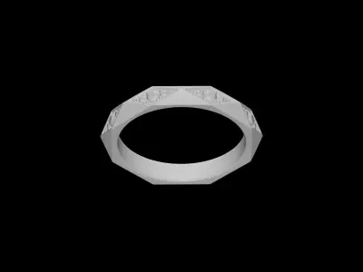 BOUCHERON - FACETED RING - DIAMONDS  3D print model