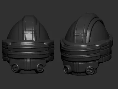 helmet high poly sculpt 3d printable ver 7 3D model 3D model 36