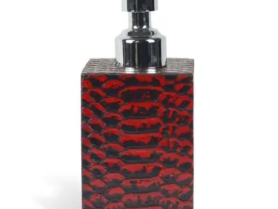 Gloria Genuine Leather Soap and Lotion Dispenser 3D model