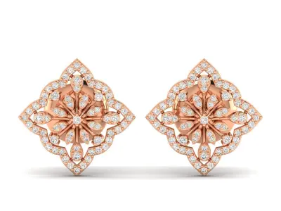 Women Pendant Earrings Ring set 3dm stl render detail 3D print model