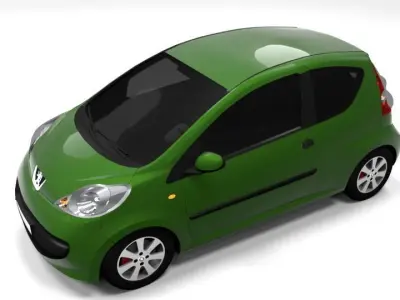 PEUGEOT 107 3D LOWPOLY Low-poly 3D model
