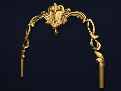 Classic decor ornament v-3D model 30 3D model