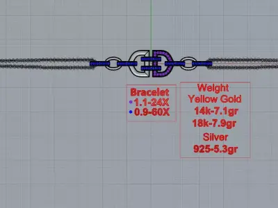 Bracelet 3D print model 5