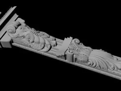 door stl ornate 3D model